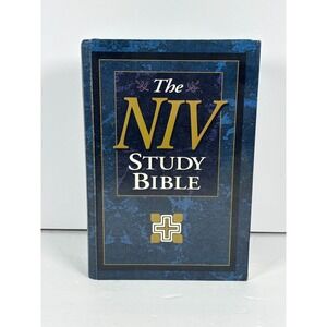 Zondervan NIV Study Bible New International Version Red Letter Hardcover Blue